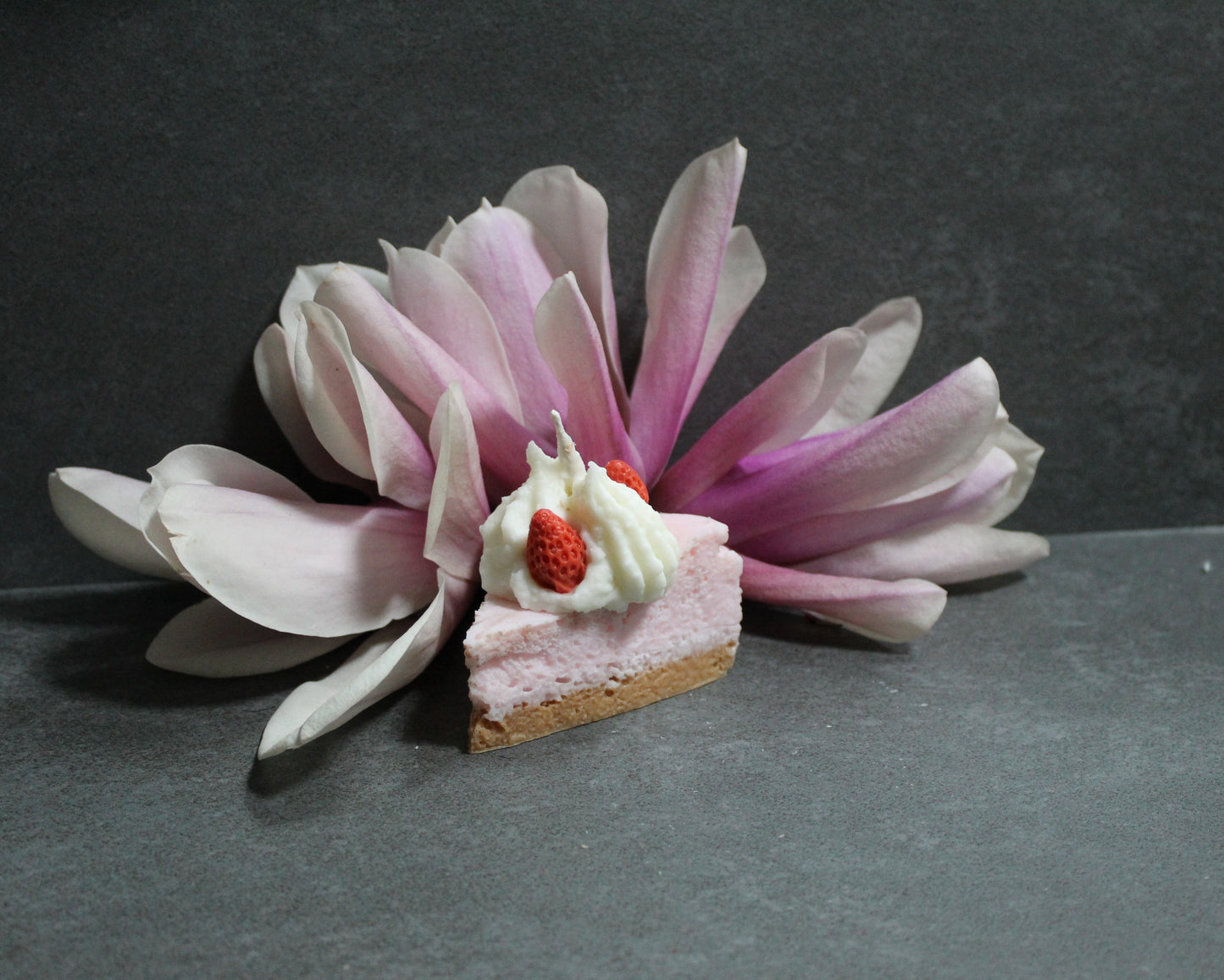 Kwart of chocolade kaars taartpunt.